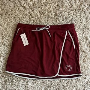 NWT Outdoor Voices Rec Mesh Skort, Burgundy XL